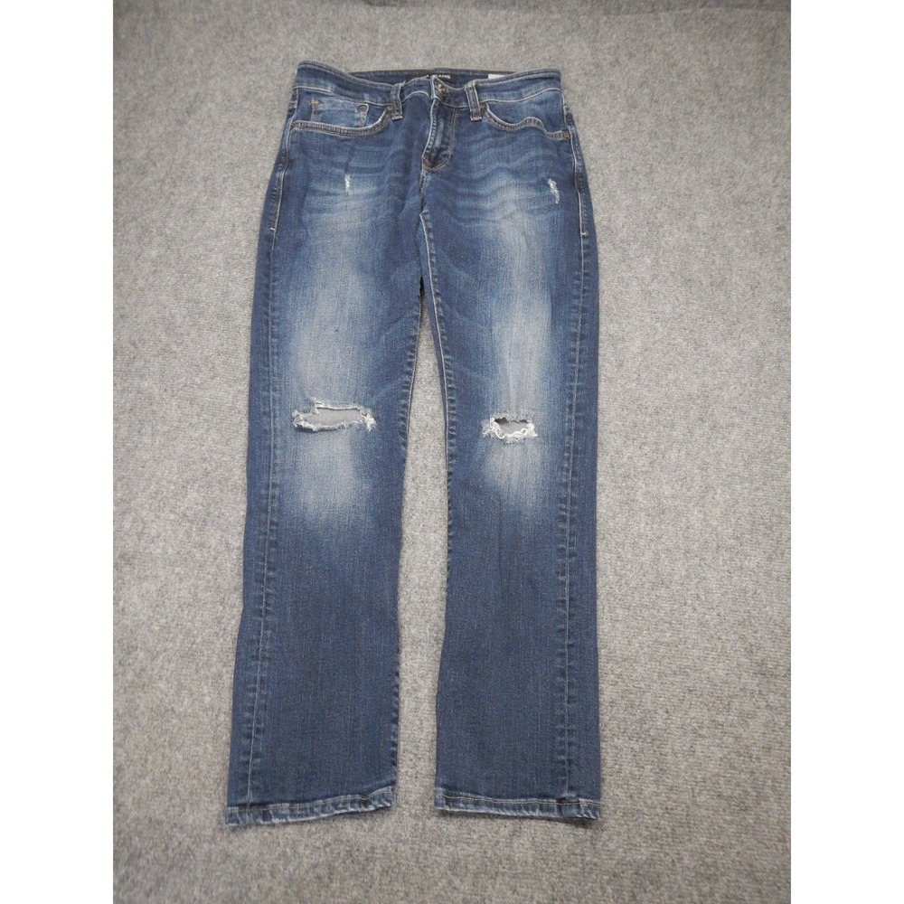 Mavi Jeans Men's 29x30 Dark Blue Pants Marcus Slim Straight Leg Denim Distressed